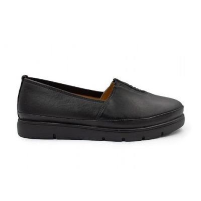 Γυναικείο δερμάτινο παπούτσι SAFE STEP-732-BLACK