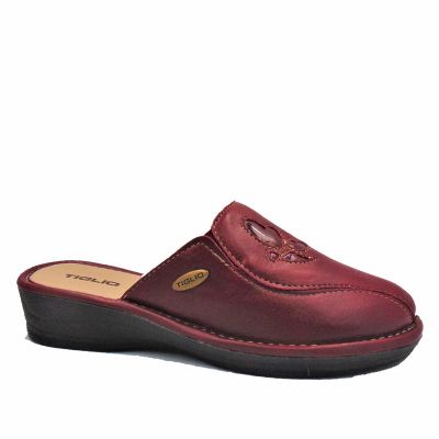 Γυναικεία παντόφλα με τακούνι KAPPA SHOES-1638-BORDO