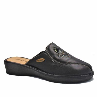 Γυναικεία παντόφλα με τακούνι KAPPA SHOES-1638-BLACK